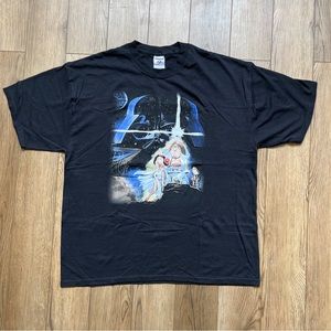 Vintage 2007 Family Guy Fox Star Wars Cartoon Parody Promo Black T Shirt Sz XL